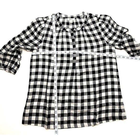 Style‎ & Co Buffalo Plaid Shirt Top Medium Women's Metallic Sparkle NEW - Picture 7 of 9